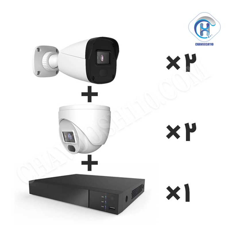 پک فروش ویژه ۴ عدد دوربین IP و ۱ عدد NVR سیماران - چاووش 110